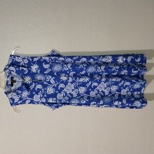 Lexington Avenue size large blue paisley print dress